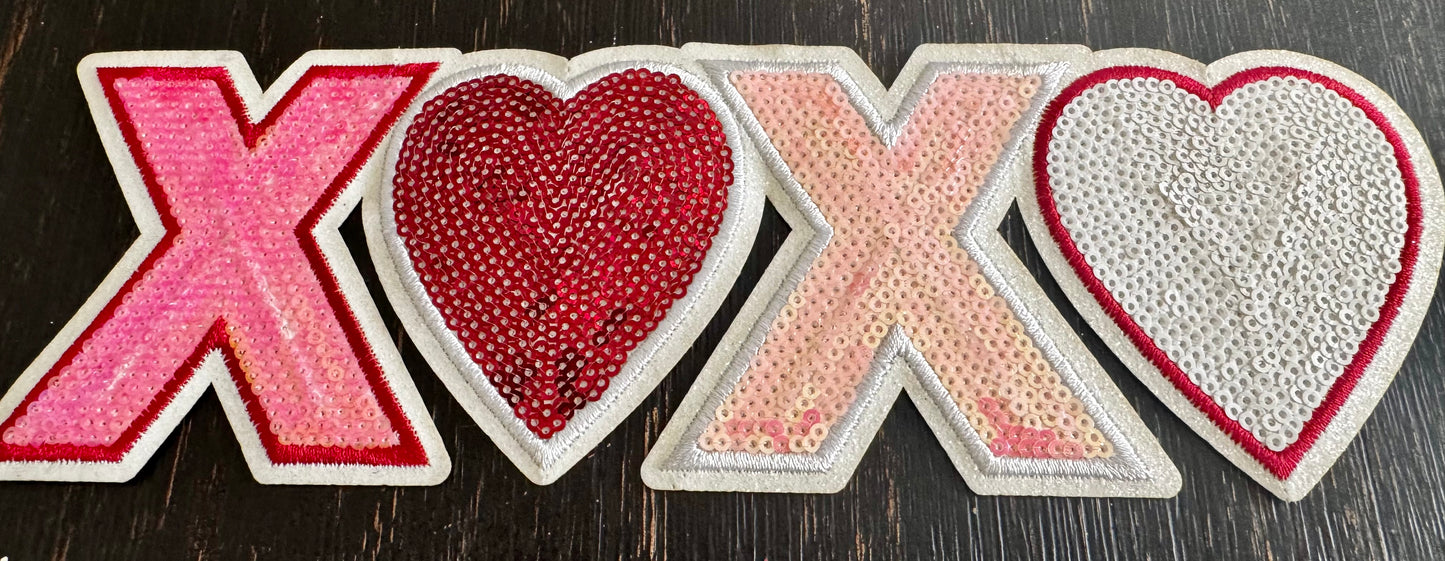 Pink XOXO Chenille Patch