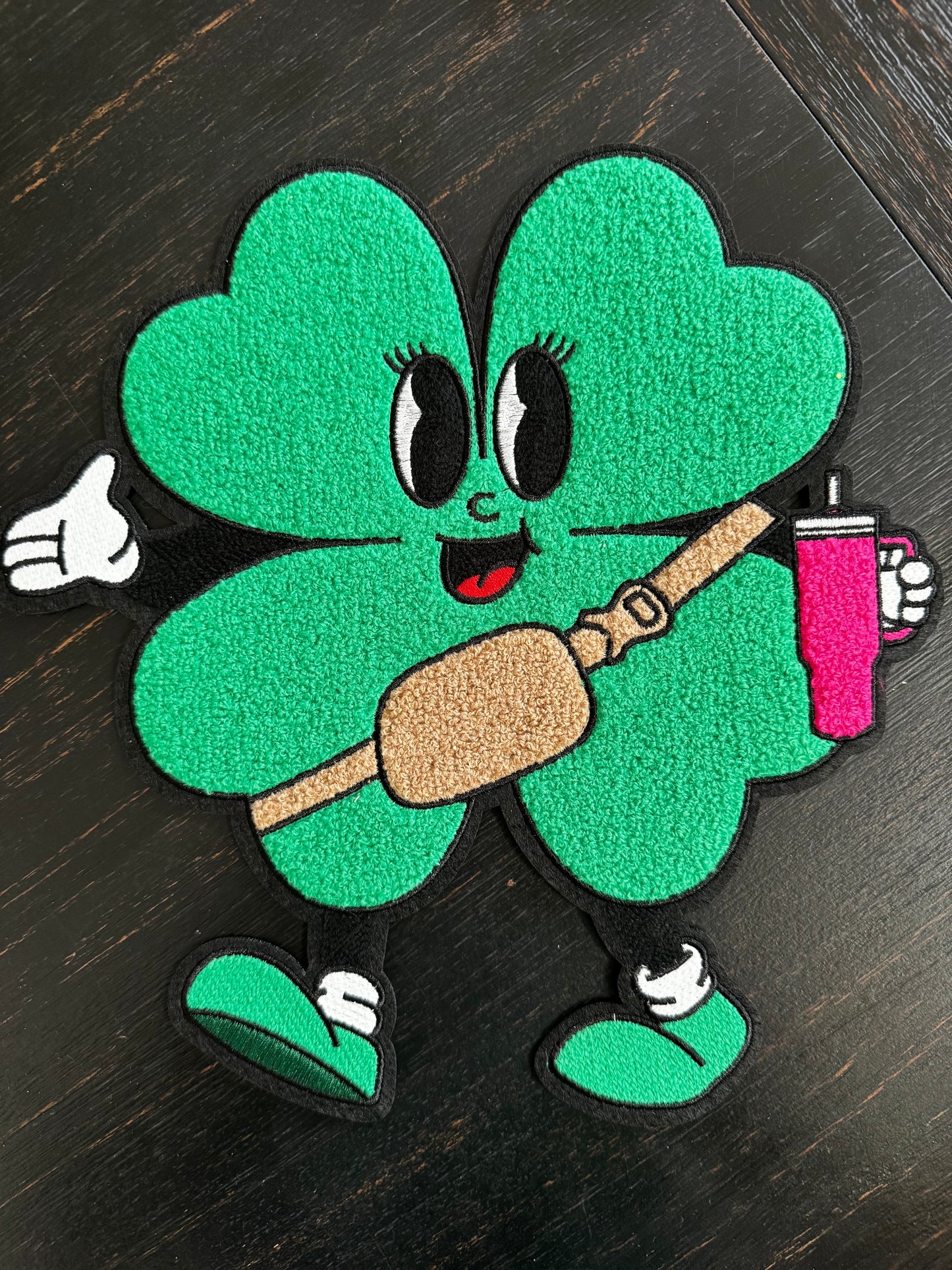 Bougie Shamrock Chenille Patch