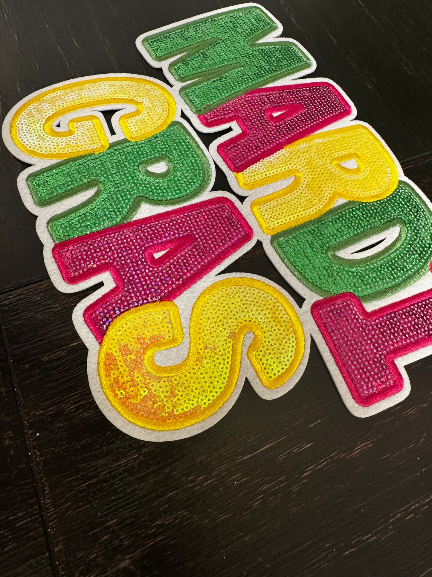 Mardi Gras Sequins Patch