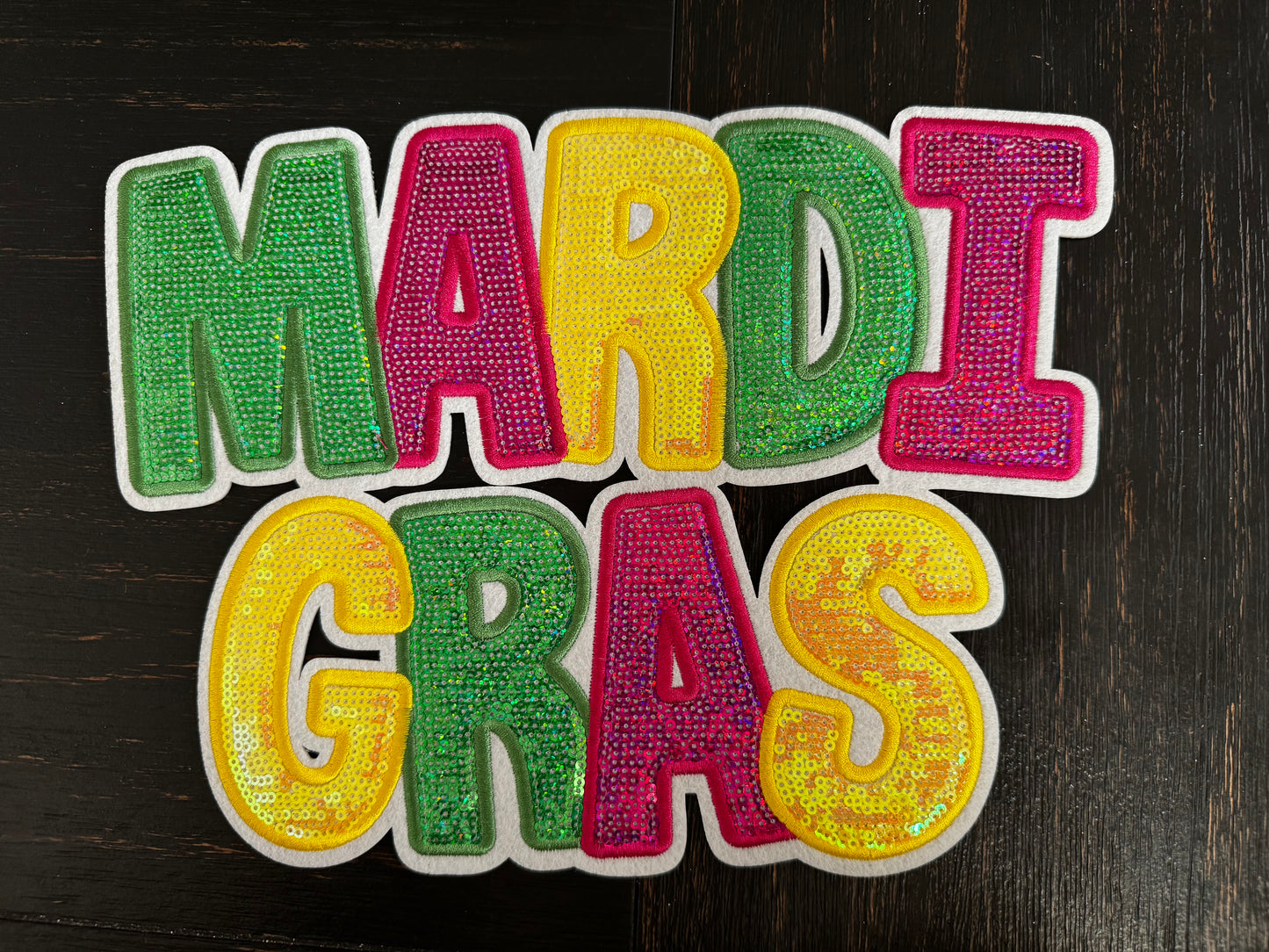 Mardi Gras Sequins Patch