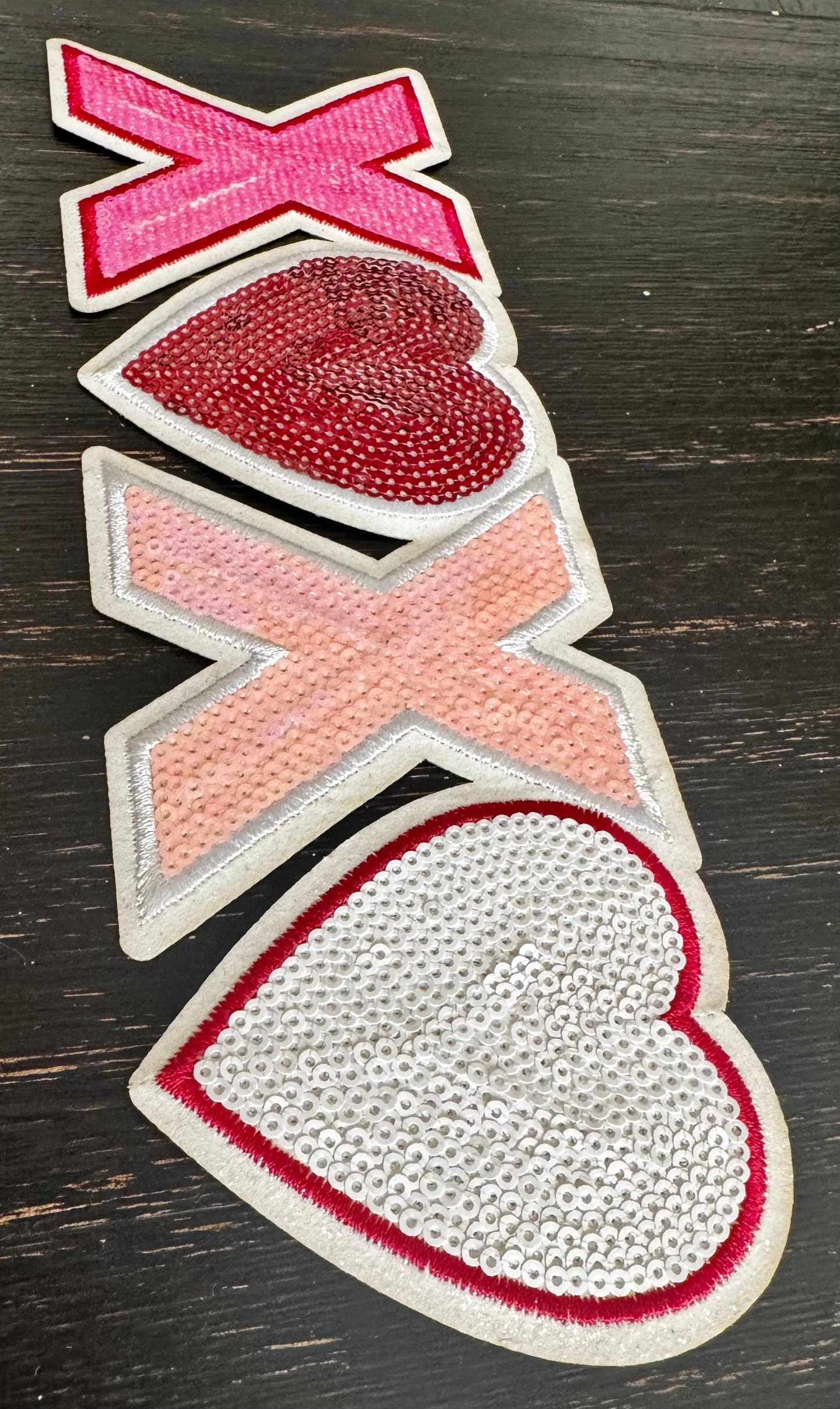 Pink XOXO Chenille Patch
