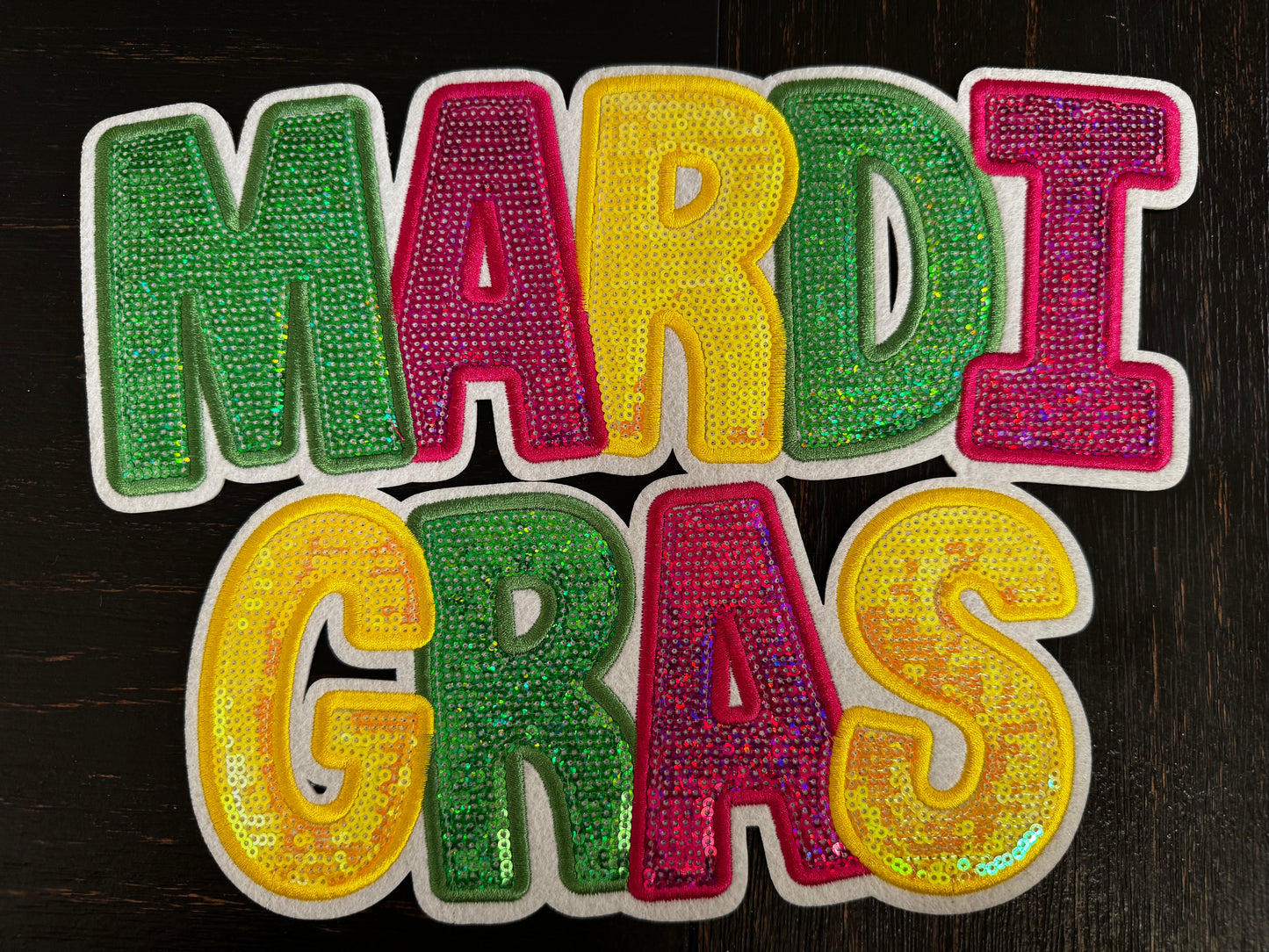 Mardi Gras Sequins Patch