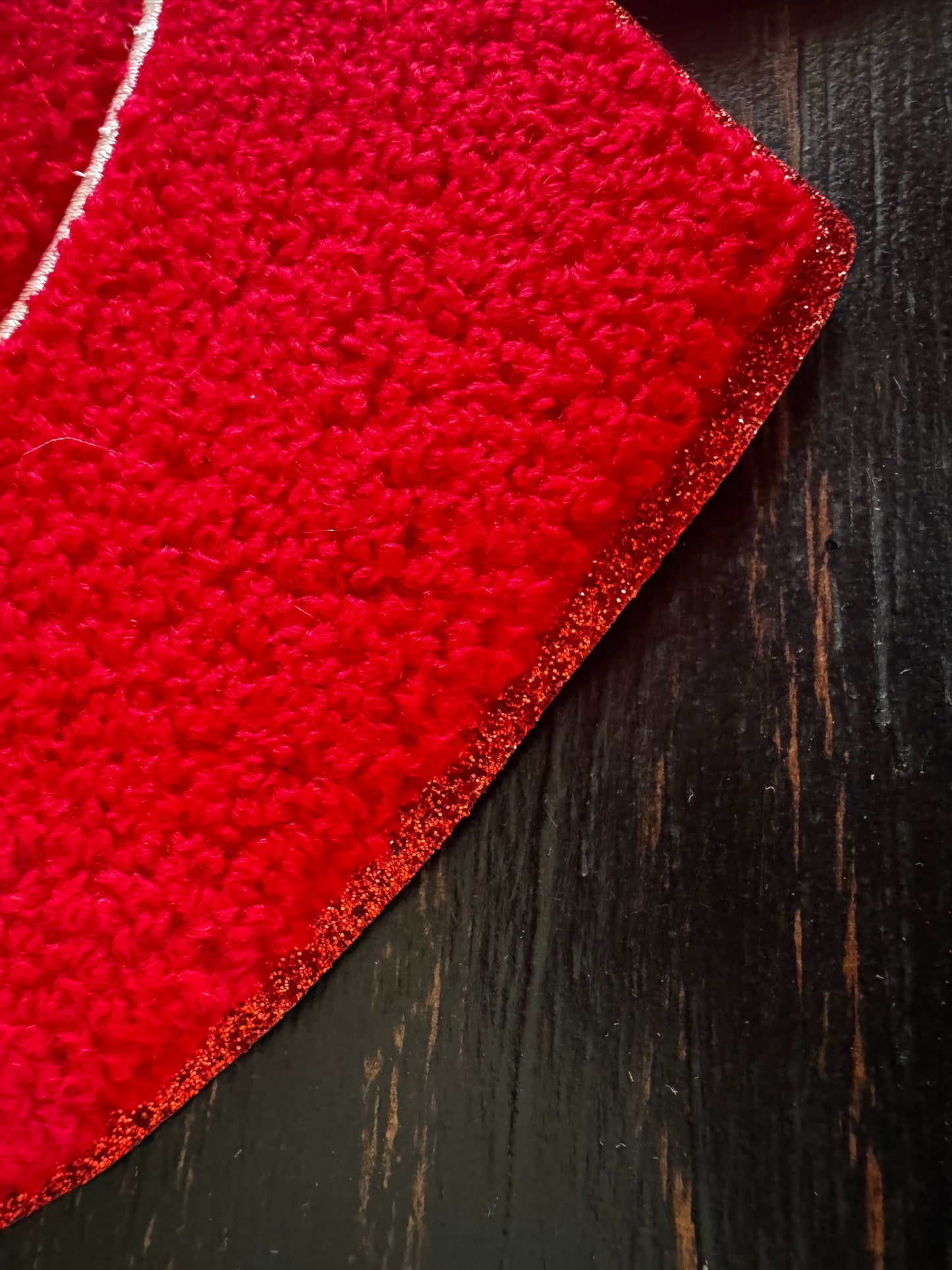 Love Heart Script Chenille Patch