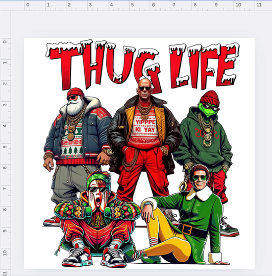 A Xmas Thug Life - Custom DTF Print Transfer - High-Quality, Vibrant Designs for Apparel (Copy)