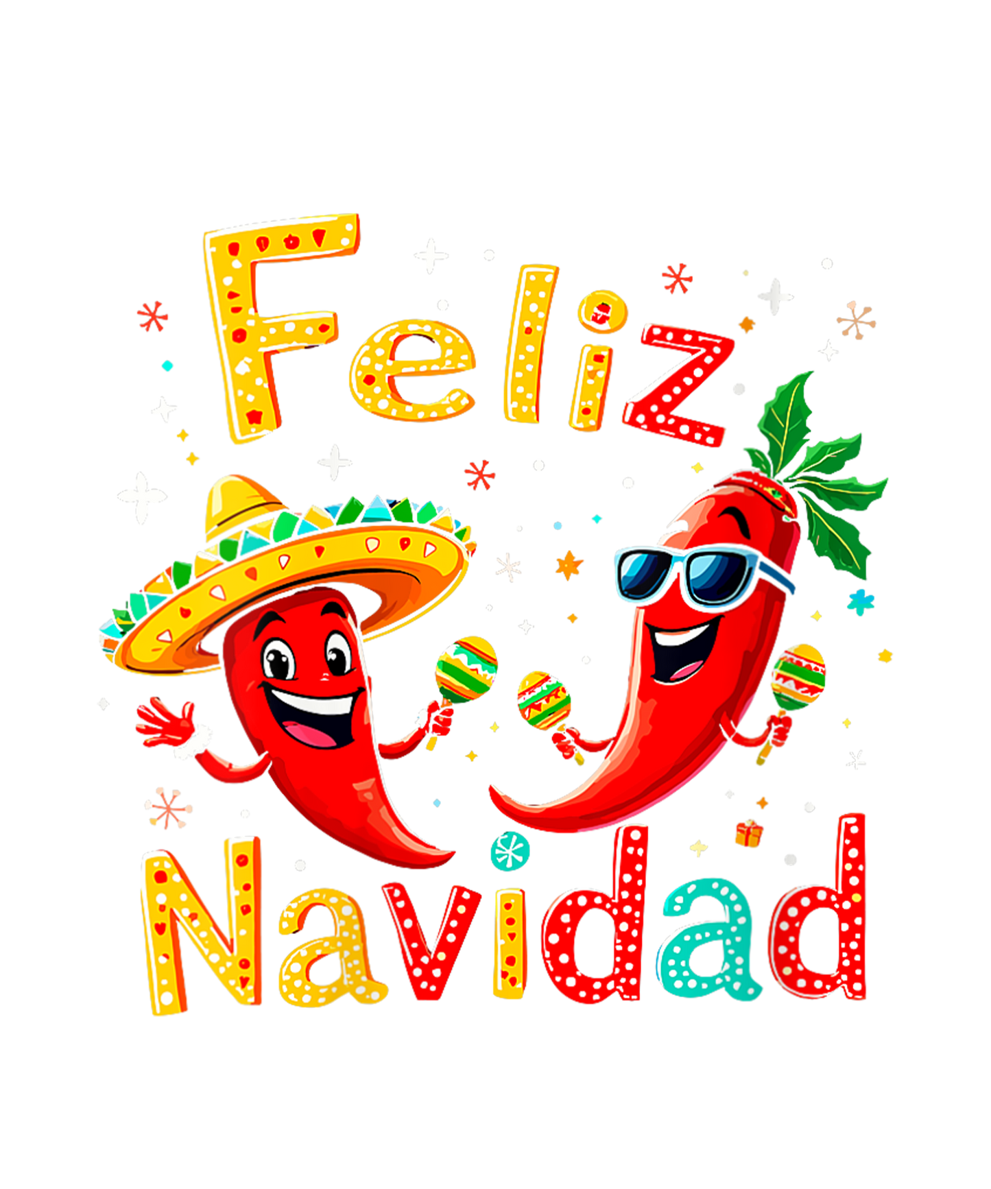 Hispanic Christmas DTF Print Transfer GANG SHEET - High-Quality, Vibrant Designs for Apparel