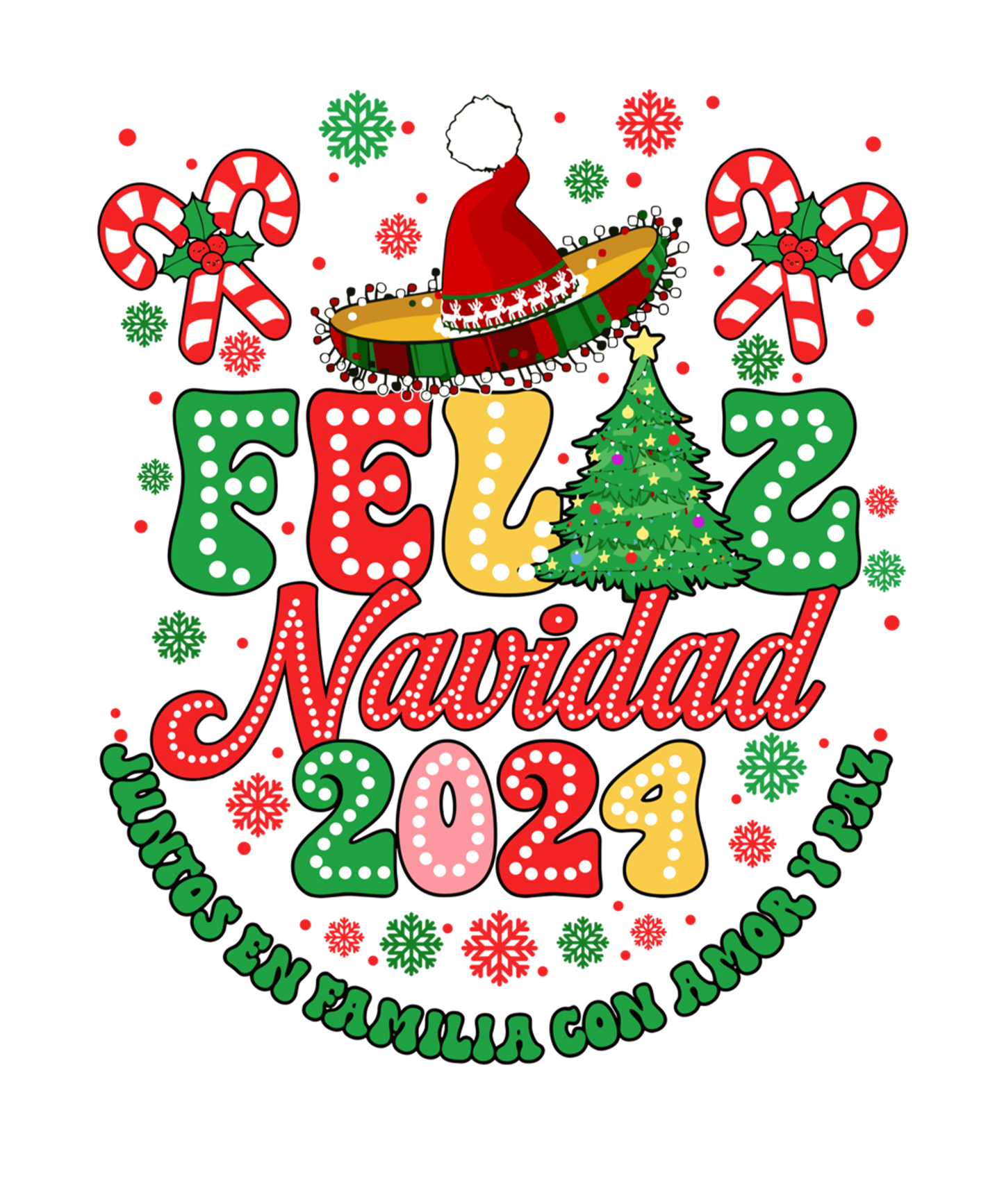Hispanic Christmas DTF Print Transfer GANG SHEET - High-Quality, Vibrant Designs for Apparel